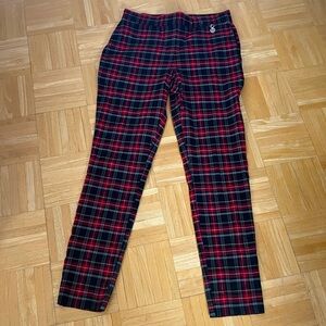 Tommy Hilfiger stretch holiday plaid pants 8 EUC